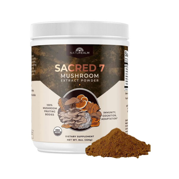 Naturealm Sacred 7 Mushroom Extract Powder - USDA Organic