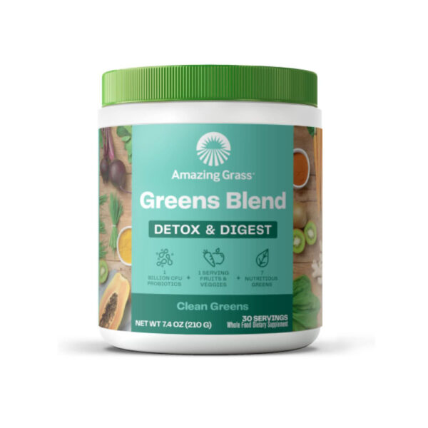 Amazing Grass Greens Blend Detox & Digest & Probiotics, Clean Green