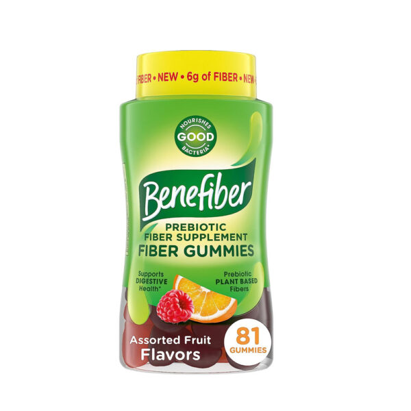 Benefiber Prebiotic Fiber Supplement Gummies for Digestive Health
