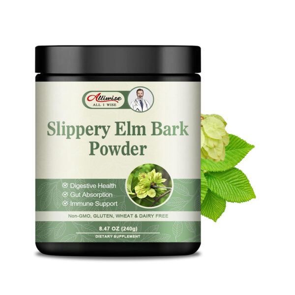 Alliwise Organic Slippery Elm Bank Powder 240g - Herbal Supplement