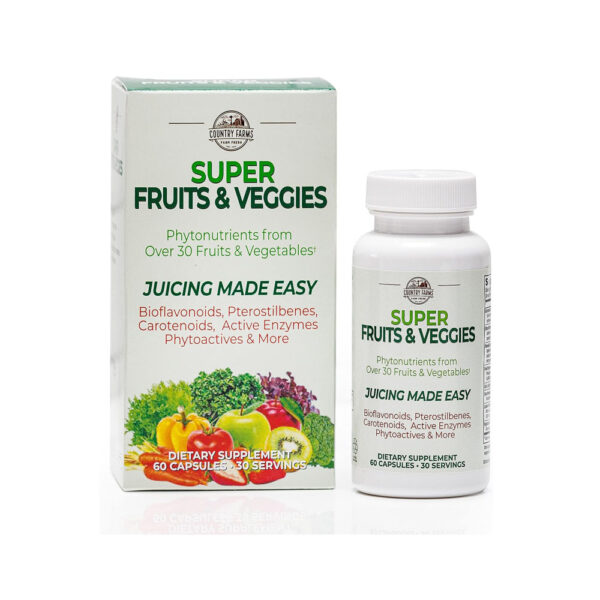 COUNTRY FARMS Super Fruits and Veggies Capsules, Powerful Antioxidant