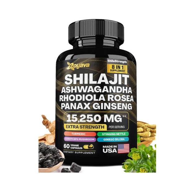 Shilajit Pure Himalayan 9000MG, Energy Booster Ashwagandha 2000MG
