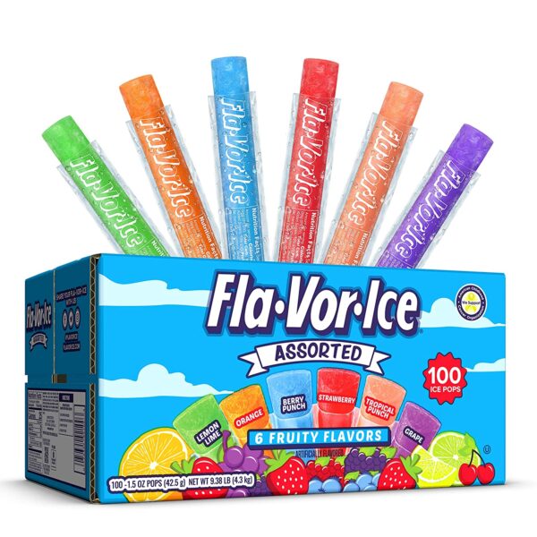 Fla-Vor-Ice Popsicle Variety Pack of 1.5 Oz Freezer Bars