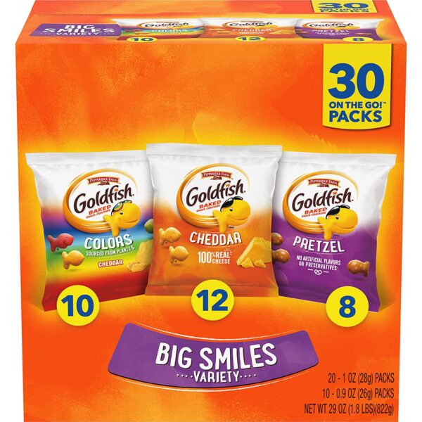 Goldfish Crackers Big Smiles Variety Pack with Cheddar