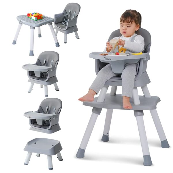 ZEBRATER Baby High Chair 8 in 1 High Chairs for Babies and Toddlers