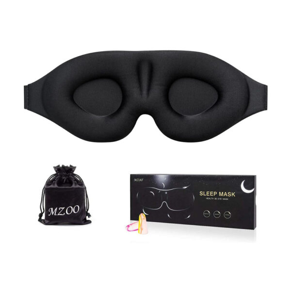 MZOO Sleep Eye Mask for Men Women, 3D Contoured Mask